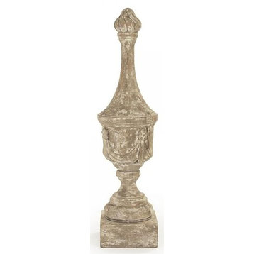 Urn Vase MADDY Beige Fiberglass