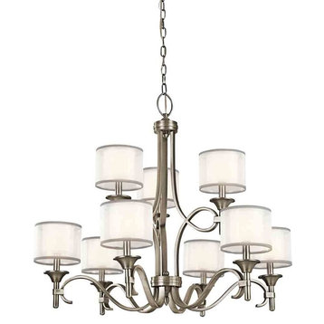 Lacey Chandelier 9-Light, Antique Pewter
