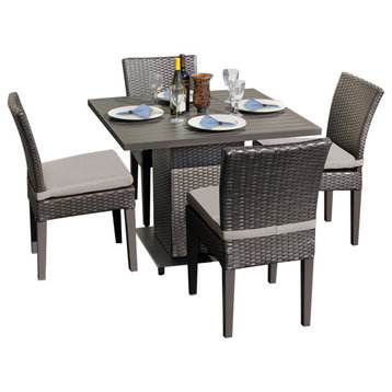 Barbados Square Dining Table with 4 Chairs,Ash