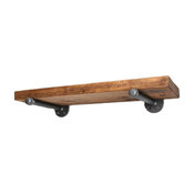Teton Industrial Rustic Floating Shelf - Modern Farmhouse Shelf - Open Shelving,