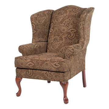 Paisley Wingback Chair, Coco, 28x35x42