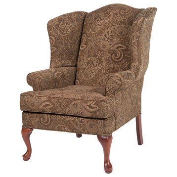 Paisley Wingback Chair, Coco