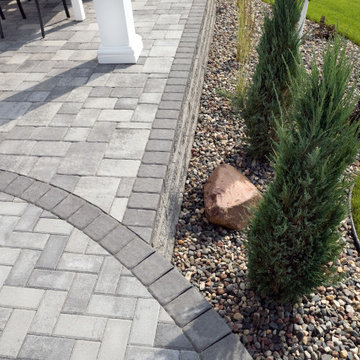 Elevated paver patio