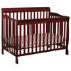 Alcron Convertible Baby Crib and Toddler Bed. Cherry Wood