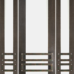 Prehung Prehung 2-1/4" Thick Mahogany Door Sidelites Low-E Glass Iron Work - Front Doors