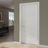 5-Panel Kimberly Bay Door, Interior Slab Shaker, White, 1.375"x30"x80"