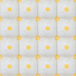 Grey Stars Cement Tile - Wall And Floor Tile