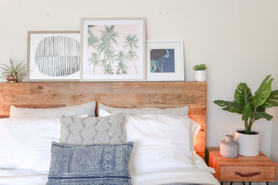 Beach style bedroom photo in San Diego