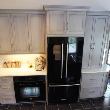 Grey Cabinets with White & Grey Quartz Countertop ~ Novelty, OH