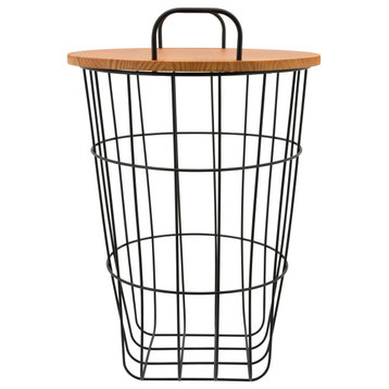 Metal 22" Storage Basket, Brown