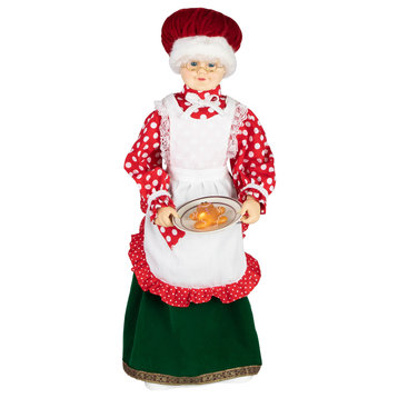 24" Animated and Musical Mrs. Claus with Gingerbread Cookie Christmas Figure