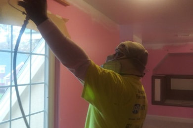 Spray Painting Ceilings of Interior Painting in Avon, OH