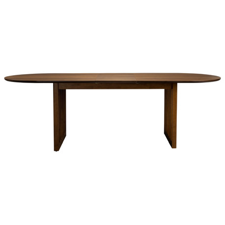 Oval Oak Adjustable Dining Table, Dutchbone Barlet, Dark Brown