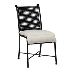 Verano Traditional Wrought Iron Dining Side Chair by Summer Classics - Outdoor Dining Chairs