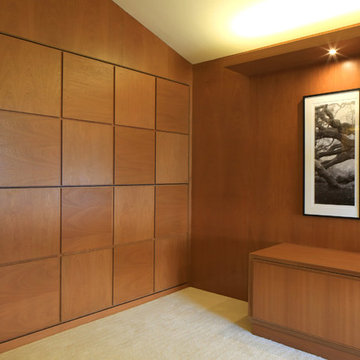 Asian Influence Home Office and Guest Bedroom with En Suite Bathroom