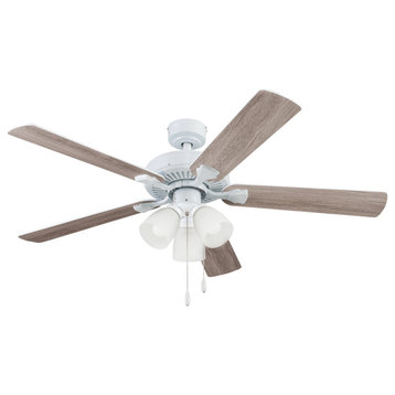 Prominence Home Stannor Modern Ceiling Fan with Light, 52 inch, White