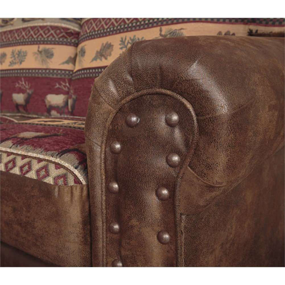 American Furniture Classics Sierra Lodge 4-piece Microfiber Sofa Set in Brown