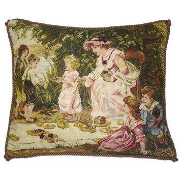 Lady & Children Pillow, 16"x20"