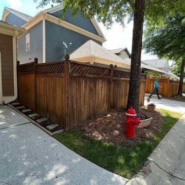 Privacy Fence Rebuild and Refinish in Johns Creek