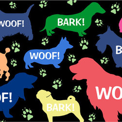 Woof Woof, 18"x27" - Placemat for Dogs - Placemats