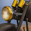 HomeRoots 16.5" X 70" X 33" Black and Gold Chopper Style Motorcycle Bar