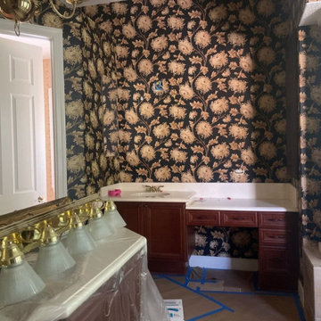 Saxon Interior Wallpaper Removal and Master Bath Refinish
