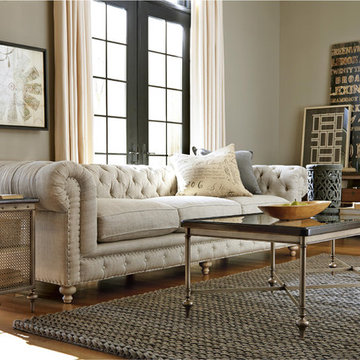 Proximity Bronze Metal and Glass Coffee Table Set