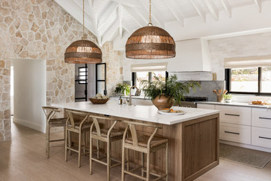 Beach style kitchen photo in Orange County