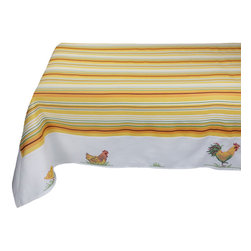 Xia Home Fashions - Hens&Chicks 70"x90" Tablecloth - Tablecloths
