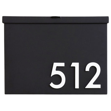 You've Got Mail Mailbox, Black, Four White Numbers