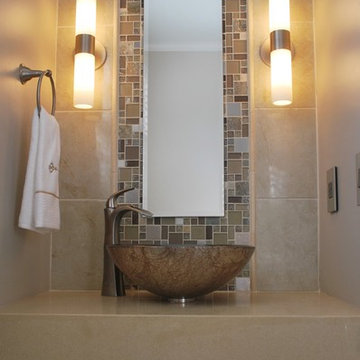 Sleek statement Powder room
