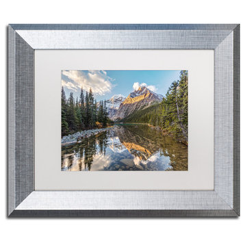 Pierre Leclerc 'Jasper National Park' Matted Art, Silver Frame, White, 14x11
