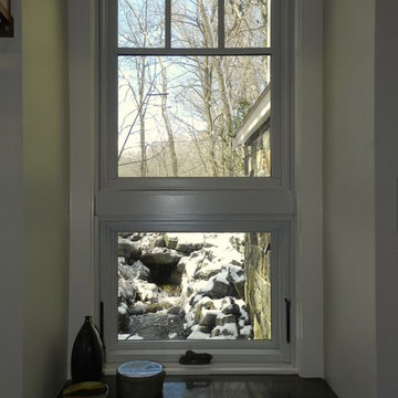 Carriage House Renovation - View of Stream Flowing under Kitchen