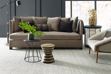 Example of a trendy living room design in Calgary