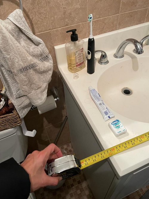 Bathroom vanitytoilet spacing question