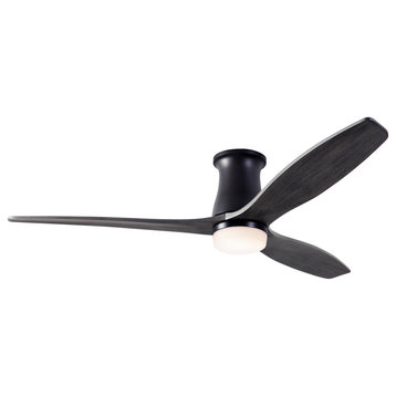 Arbor Flush Fan, Dark Bronze, 54" Ebony Blades With LED, Remote Control