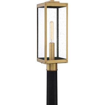 Westover 1-Light Outdoor Lantern, Antique Brass