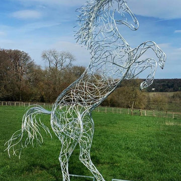 Rearing Horse Sculpture