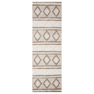 Safavieh Vintage Leather Collection NF866B Rug, Taupe/Ivory, 2'6" X 10'