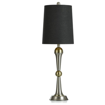 Boulder 1 Light Table Lamp, Brushed Gold/Silver/Black