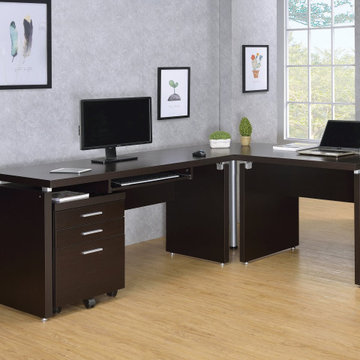 Skylar Computer Desk (Cappuccino)