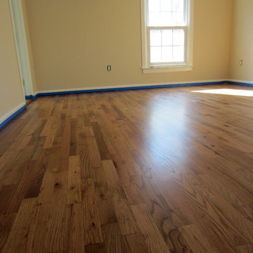 EAST HAMPTON: RUSTIC RED OAK REFINISHED WITH FRUITWOOD STAIN AND BONA TRAFFIC HD