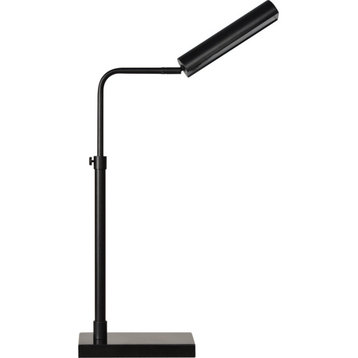 Fabolia Adjustable Matte Black Iron Office Desk Lamp