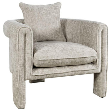 Adley Modern Upholstered Vintage Accent Armchair with Pillow