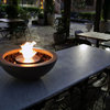 EcoSmart™ Mix 600 Concrete Fire Pit Bowl - Smokeless Ethanol Fireplace, Graphite, Ethanol Burner (Black)