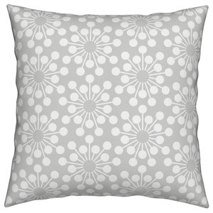 Contemporary Style Floral Designed Set Of 2 Throw Pillows Navy