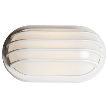 Bulwark 1-Light LED Outdoor Wall Sconce in White