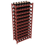 Wine Racks America - 72-Bottle Stackable Wine Rack, Ponderosa Pine, Cherry - Four kits of wine racks for sale prices less than three of our18 bottle Stackables! This rack gives you the ability to store 6 full cases of wine in one spot. Strong wooden dowels allow you to add more units as you need them. These DIY wine racks are perfect for young collections and expert connoisseurs.