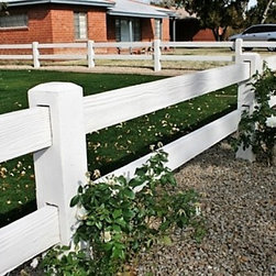 8 Foot 2 Rail Precast Concrete Straight Fence - Home Fencing And Gates