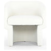 Metro Jessie Accent Chair, White Boucle Upholstery